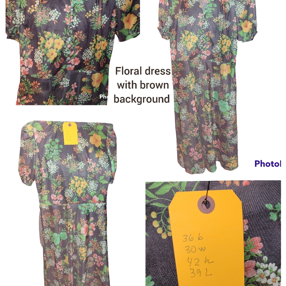 1950s Floral Dress